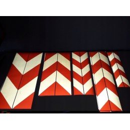 Laminated warning stripes stickers 8x49 reflective