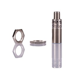 1 pcs - Sick UM18 Series Ultrasonic Barrel-Style Proximity Sensor, M18 x 1, 65 - 350 mm Detection, PNP & NPN Output, 10