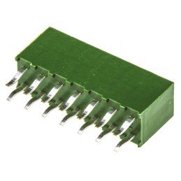 10 pcs - TE Connectivity AMPMODU HV100 Series Straight Through Hole Mount PCB Socket, 14-Contact, 2-Row, 2.54mm Pitch, Solder