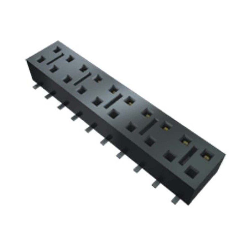 5 pcs - Samtec HLE Series Vertical PCB Socket, 4-Contact, 2-Row, 2.54mm Pitch