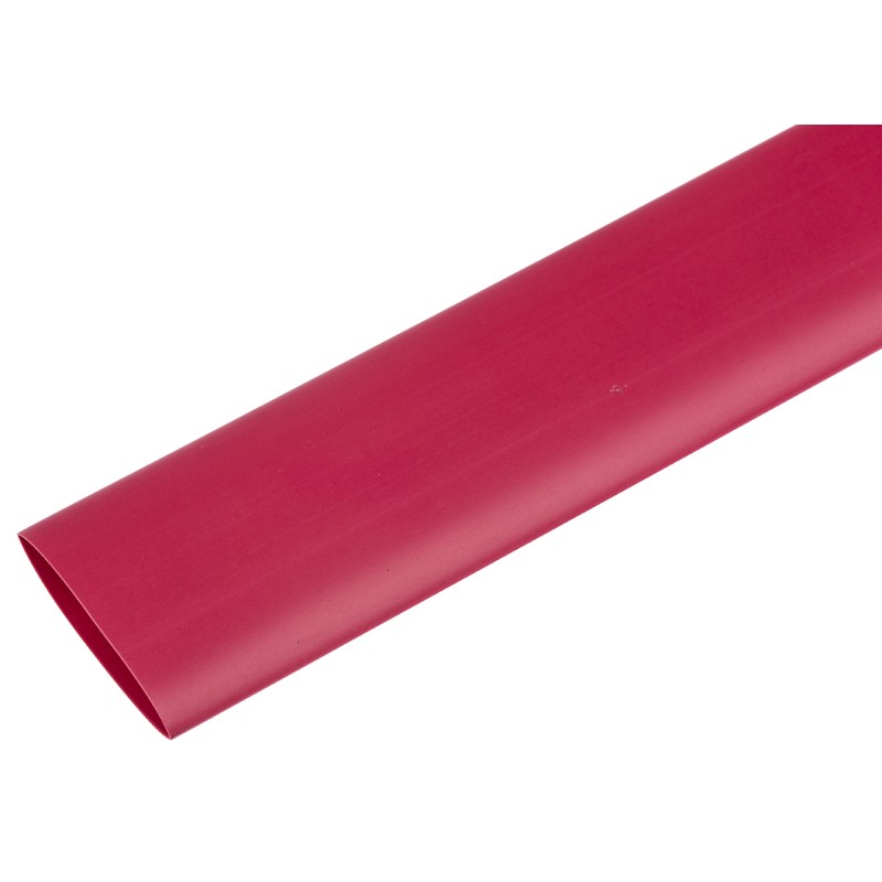 1 pcs - TE Connectivity Heat Shrink Tubing, Red 25.4mm Sleeve Dia. x 1.2m Length 2:1 Ratio, RNF-100 Series