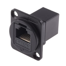 1 pcs - RS PRO 2-Port RJ45 Feedthrough Connector, Cat6, UTP