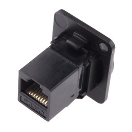 1 pcs - RS PRO 2-Port RJ45 Feedthrough Connector, Cat6, UTP