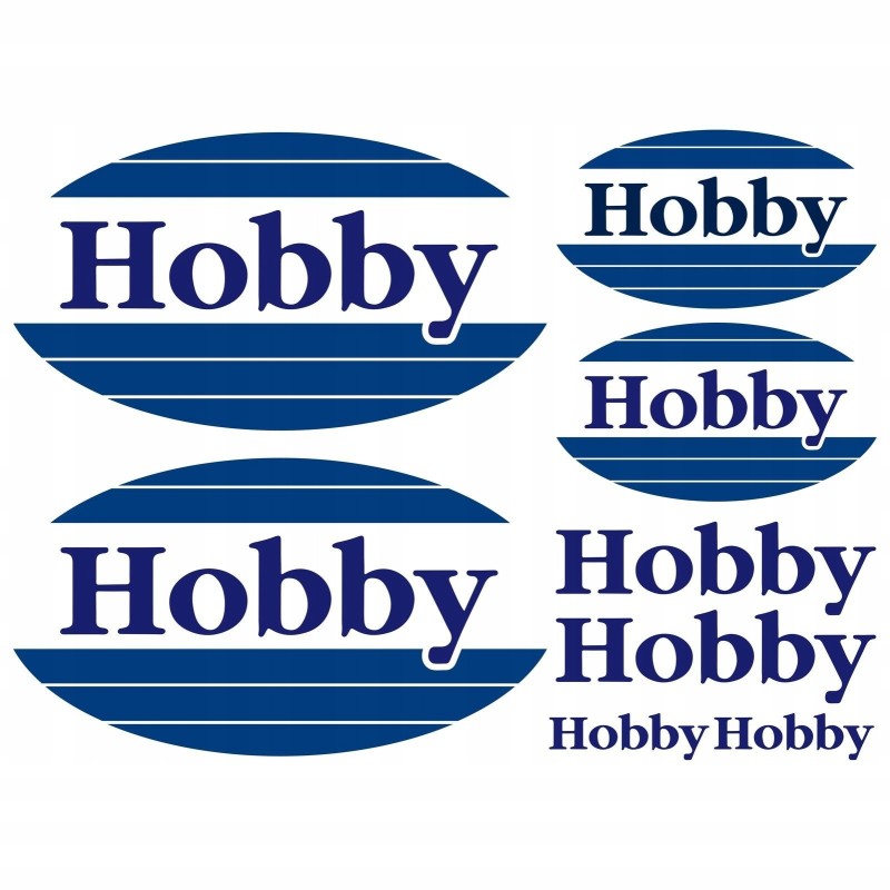 Set of hobby camping camper motorhome stickers