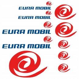 Set of eura mobil camping camper stickers