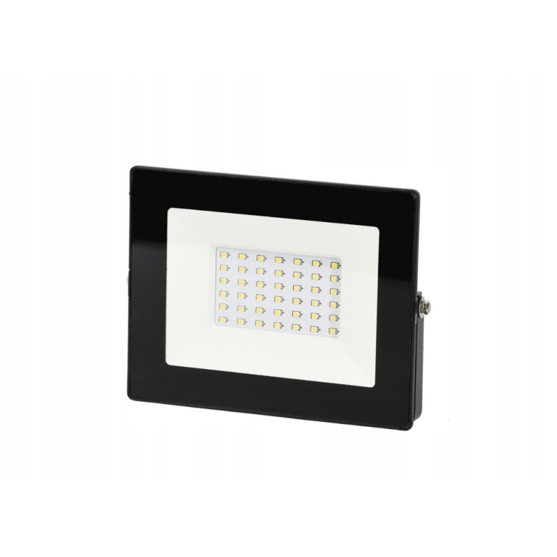 Floodlight led lamp smd 230v 30w 6500k 2550lm ip65 black nasw30w6k