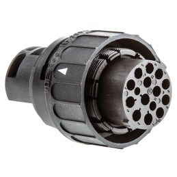 1 pcs - Amphenol Circular Connector, 12 + PE Contacts, Cable Mount, Plug, Male, IP65, C 16-3 Series