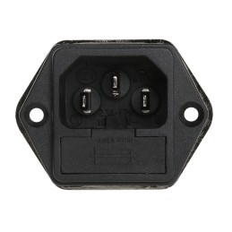 1 pcs - Schaffner 4A, 250 V ac Male Panel Mount IEC Inlet Filter FN9260-4-06, Faston 2 Fuse