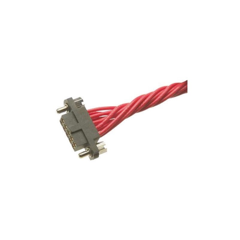 1 pcs - HARWIN Datamate J-Tek Series Straight Panel Mount PCB Socket, 26-Contact, 2-Row, 2mm Pitch, Crimp Termination