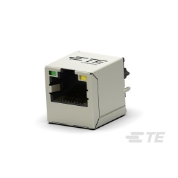 1 pcs - TE Connectivity 2337993 Series Female RJ45 Connector, Through Hole, Cat5, Nickel Plated Brass Shield