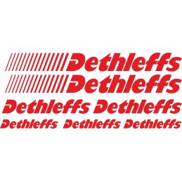 Set of dethleffs stickers for camping trailer