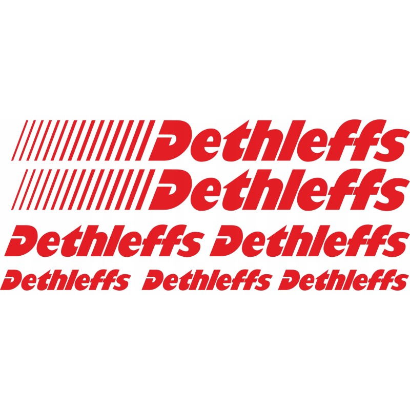 Set of dethleffs stickers for camping trailer