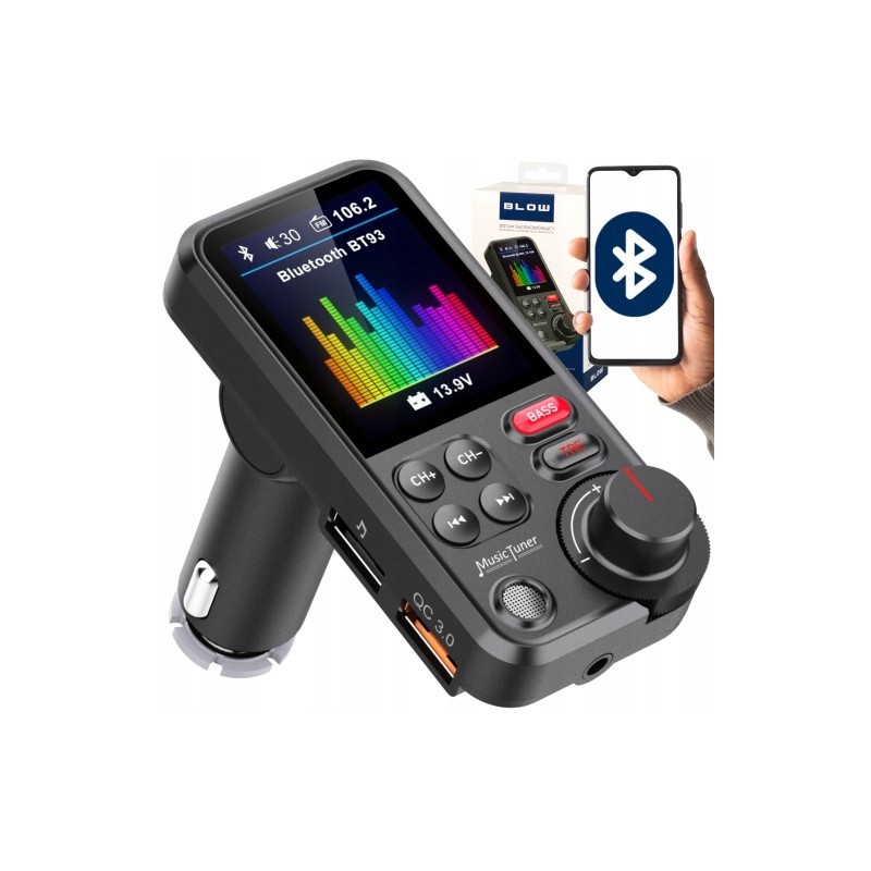 bluetooth fm transmitter handsfree kit qc sd