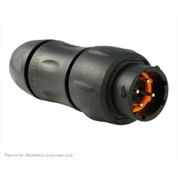 1 pcs - Souriau Circular Connector, 4 Contacts, In-line, Plug, Male, IP68, IP69K, UTS Series