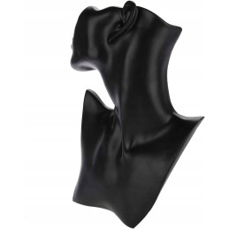 Display stand for jewelry necklaces earrings black mannequin