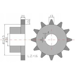 Rm wheel with 16 1 fi 30 spreader
