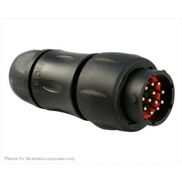 1 pcs - Souriau Circular Connector, 12 Contacts, In-line, Plug, Male, IP68, IP69K, UTS Series