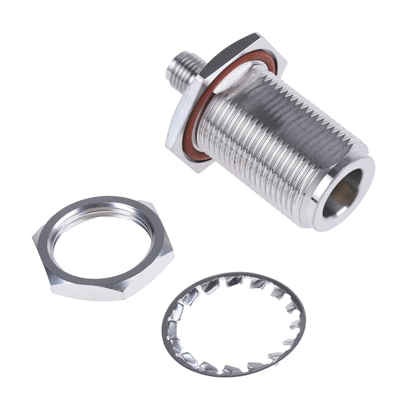 1 pcs - Huber+Suhner Straight 50Ω RF Adapter N Socket to SMA Socket 18GHz