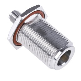 1 pcs - Huber+Suhner Straight 50Ω RF Adapter N Socket to SMA Socket 18GHz