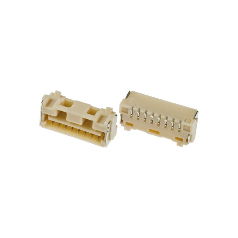 10 pcs - Molex CLIK-Mate Series Right Angle Surface Mount PCB Socket, 8-Contact, 1-Row, 1.25mm Pitch, Solder Termination