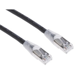 1 pcs - RS PRO Cat6a Male RJ45 to Male RJ45 Ethernet Cable, S/FTP, Black LSZH Sheath, 3m