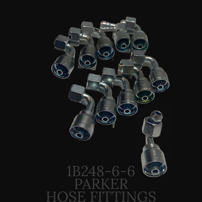 Parker 1b248 6 6 connection 3 8 bsp parkrimp hose