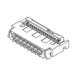 10 pcs - Molex, 502598 0.3mm Pitch 45 Way Right Angle Female FPC Connector