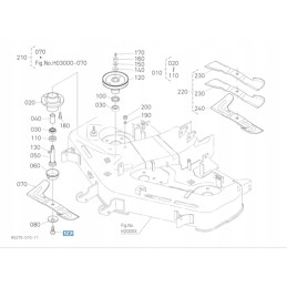 Kubota blade screw gr2120 g18 g21 gzd21 right