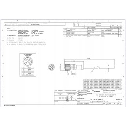 Rohs te connectivity straight 5 core female m12 cable