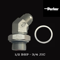 Parker connection 45 1 2bsp 3 4 jic