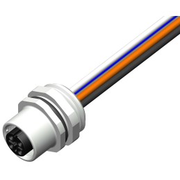 1 pcs - RS PRO Circular Connector, 4 Contacts, Front Mount, M12 Connector, Socket, Female, IP67