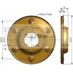 Rotary mower with support disc 5036010340