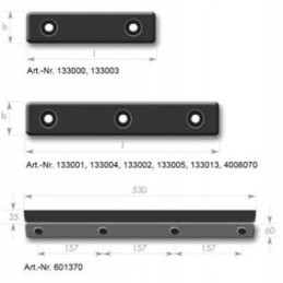 Ramp car bumper bumper 200x52x80 2 holes