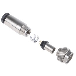 1 pcs - Binder Circular Connector, 5 Contacts, Cable Mount, M9 Connector, Plug, Male, IP67, 712 Series