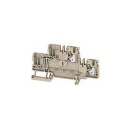 1 pcs - Weidmuller A Series Beige DIN Rail Terminal Block, 2.5mm², Double-Level, Push In Termination