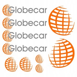 Set of globecar stickers for camping trailer