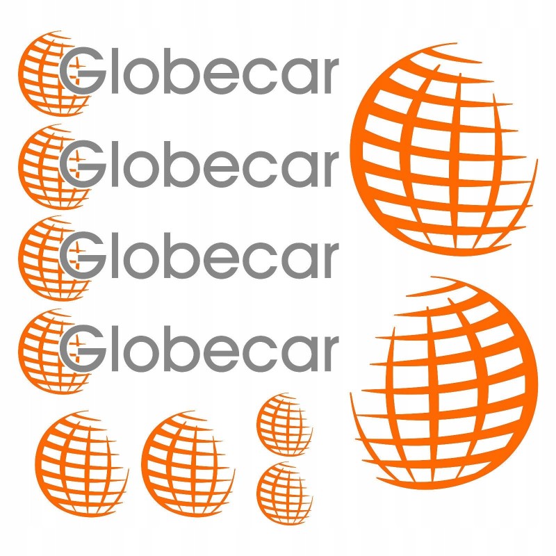 Set of globecar stickers for camping trailer