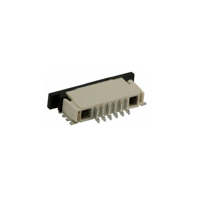 10 pcs - TE Connectivity, FPC 1mm Pitch 6 Way Right Angle Female FPC Connector, ZIF Bottom Contact