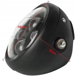 Black LED motorcycle headlight lamp 5 75 inch