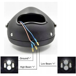 Black LED motorcycle headlight lamp 5 75 inch