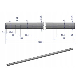 Drive shaft for rotary mower 5036010351