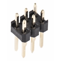 10 pcs - HARWIN M20 Series Straight Through Hole Pin Header, 6 Contact(s), 2.54mm Pitch, 2 Row(s), Unshrouded