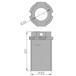 Threaded sleeve for spreader clutch 2208030320