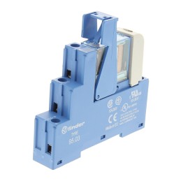 1 pcs - Finder 48 Series Interface Relay, DIN Rail Mount, 24V dc Coil, SPDT, 1-Pole