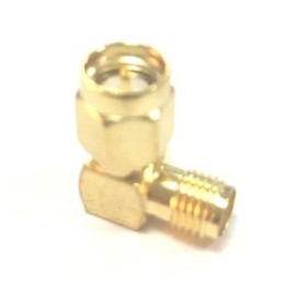 1 pcs - RS PRO Right Angle 50Ω Coaxial Adapter SMA Plug to SMA Socket 6GHz