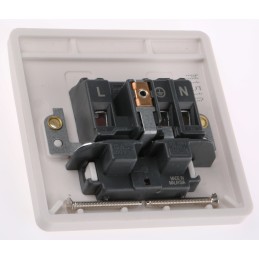 1 pcs - MK Electric White 1 Gang Plug Socket, 13A, Type G - British, Indoor Use