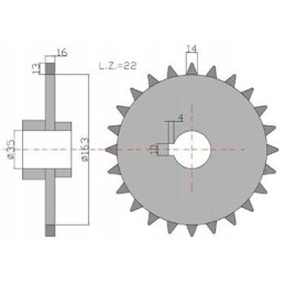 Rm wheel with 22 1 fi 35 spreader
