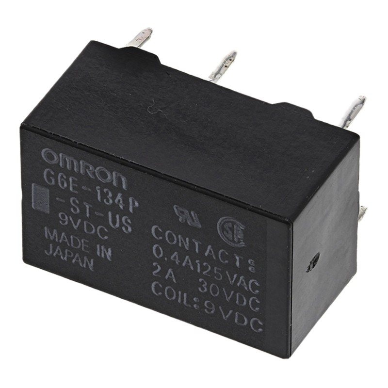 1 pcs - Omron PCB Mount Power Relay, 9V dc Coil, 3A Switching Current, SPDT