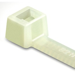 1 Bag of 100 - HellermannTyton Cable Tie, Inside Serrated, 190mm x 3.5 mm, Natural Polyamide 6.6 (PA66), Pk-100