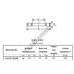 Torrington needle roller bearing k 81213lpb